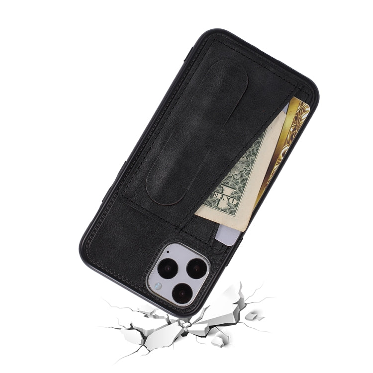 For iPhone 11 Pro PU Leather Card Slot Phone Case