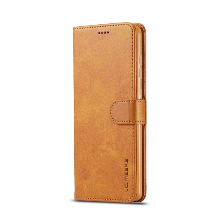 For Galaxy A91 / S10 Lite / M80s LC.IMEEKE Calf Texture Horizontal Flip Leather Case with Holder & Card Slots & Wallet & Photo Frame