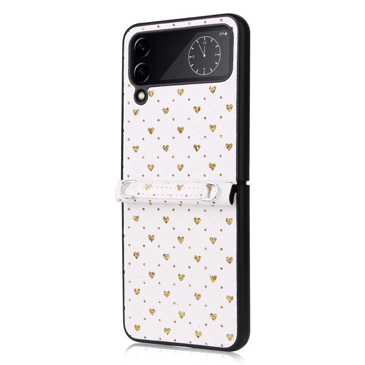 For Samsung Galaxy Z Flip4 5G Colorful Love Lanyard Phone Case