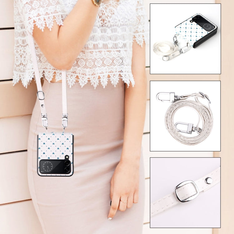 For Samsung Galaxy Z Flip4 5G Colorful Love Lanyard Phone Case