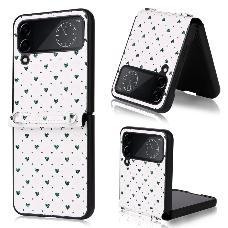 For Samsung Galaxy Z Flip4 5G Colorful Love Lanyard Phone Case