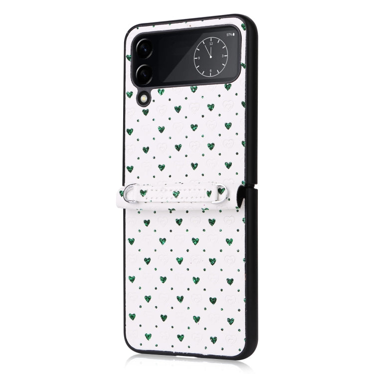 For Samsung Galaxy Z Flip4 5G Colorful Love Lanyard Phone Case