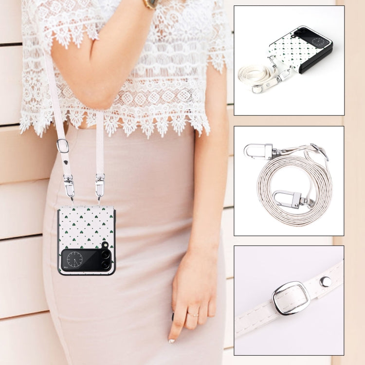 For Samsung Galaxy Z Flip4 5G Colorful Love Lanyard Phone Case