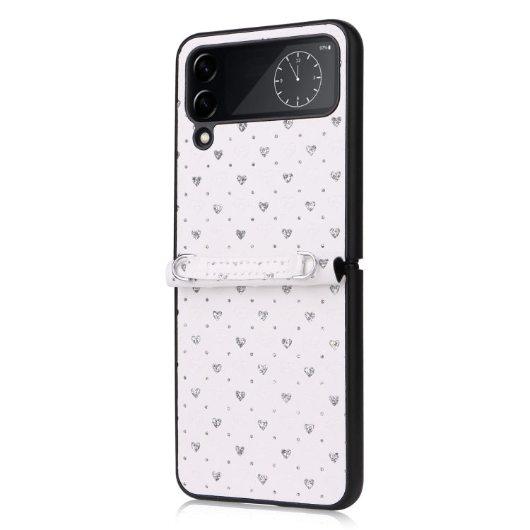 For Samsung Galaxy Z Flip4 5G Colorful Love Lanyard Phone Case