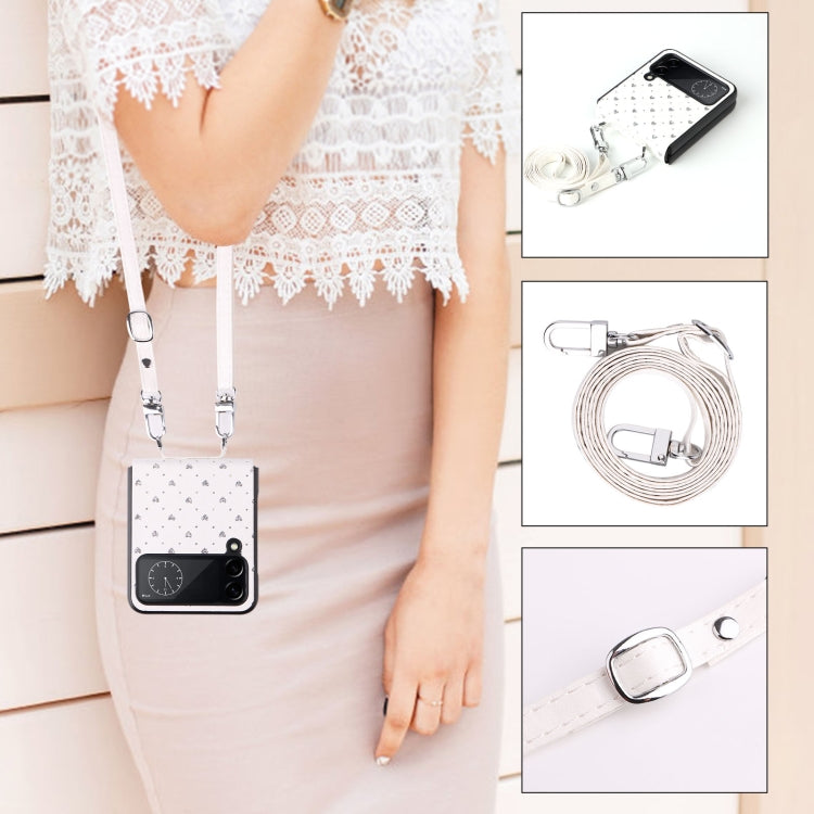 For Samsung Galaxy Z Flip4 5G Colorful Love Lanyard Phone Case