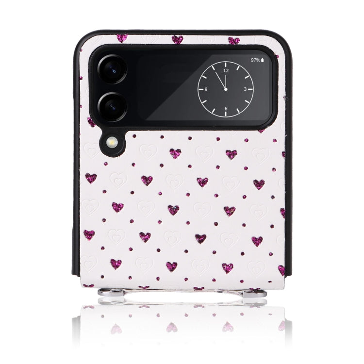 For Samsung Galaxy Z Flip4 5G Colorful Love Lanyard Phone Case