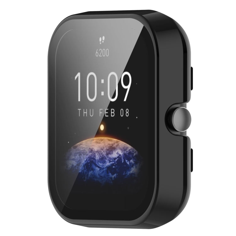 For Amazfit Bip3 / Bip3 Pro PC+ Toughened Film Fully Enclosed Protective Watch Case