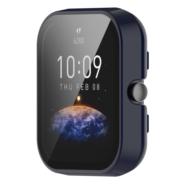 For Amazfit Bip3 / Bip3 Pro PC+ Toughened Film Fully Enclosed Protective Watch Case