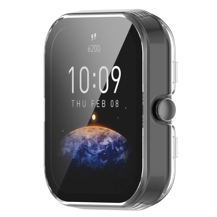 For Amazfit Bip3 / Bip3 Pro PC+ Toughened Film Fully Enclosed Protective Watch Case