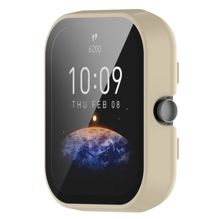 For Amazfit Bip3 / Bip3 Pro PC+ Toughened Film Fully Enclosed Protective Watch Case