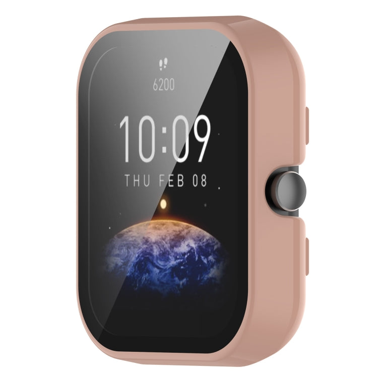 For Amazfit Bip3 / Bip3 Pro PC+ Toughened Film Fully Enclosed Protective Watch Case
