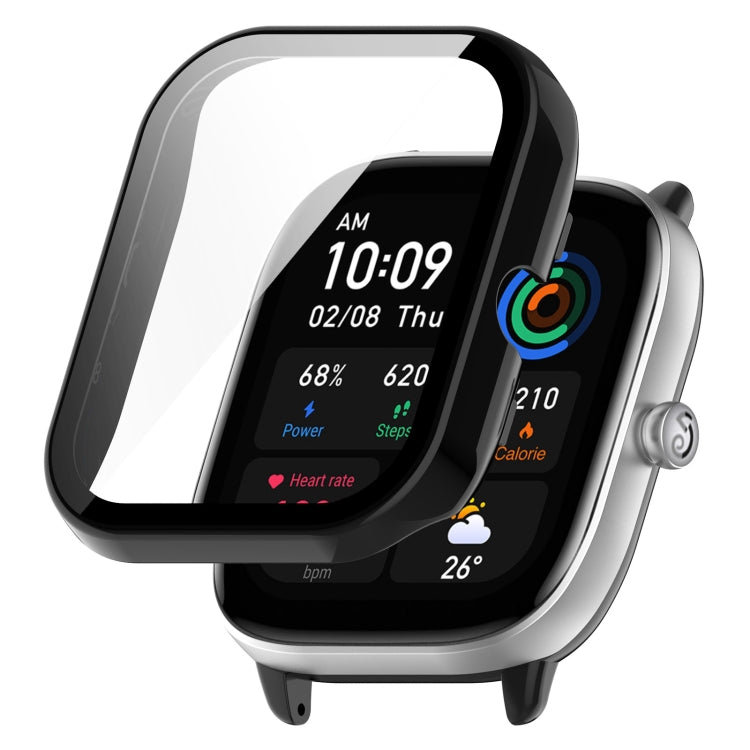 For Amazfit GTS4 Mini PC+ Toughened Film Fully Enclosed Protective Watch Case
