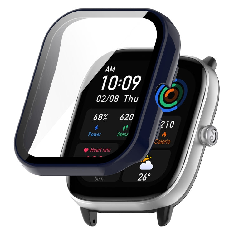 For Amazfit GTS4 Mini PC+ Toughened Film Fully Enclosed Protective Watch Case