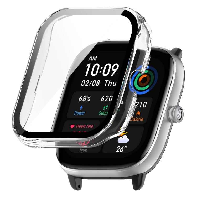 For Amazfit GTS4 Mini PC+ Toughened Film Fully Enclosed Protective Watch Case