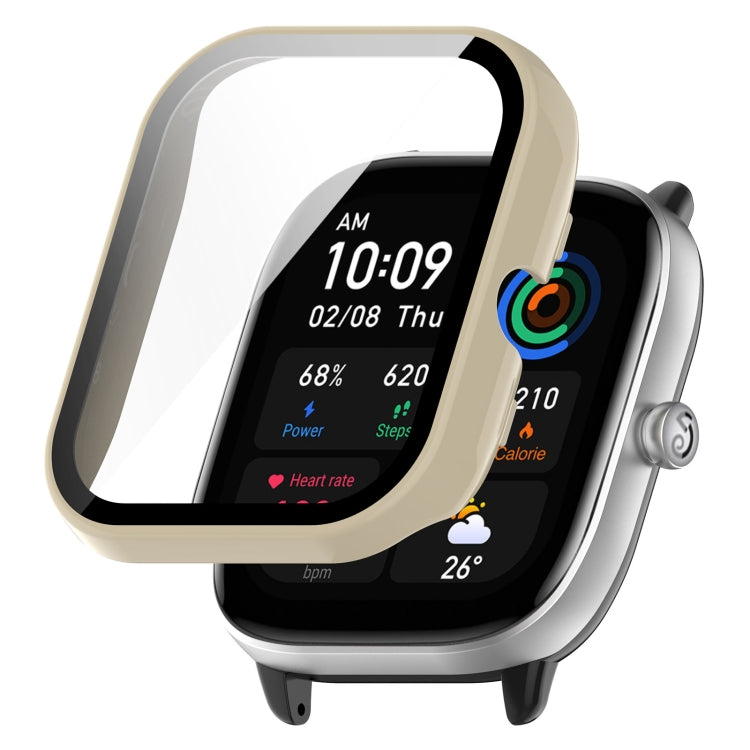 For Amazfit GTS4 Mini PC+ Toughened Film Fully Enclosed Protective Watch Case