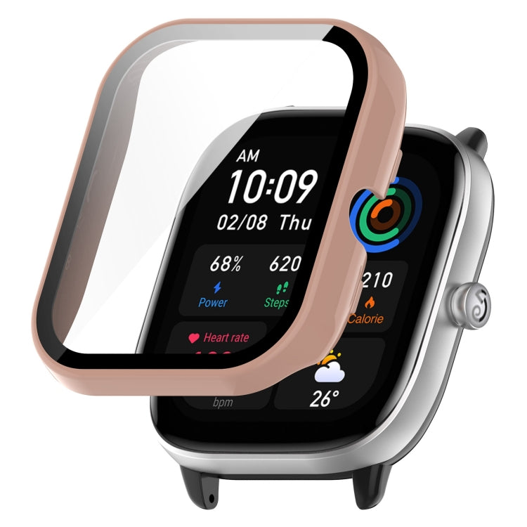 For Amazfit GTS4 Mini PC+ Toughened Film Fully Enclosed Protective Watch Case