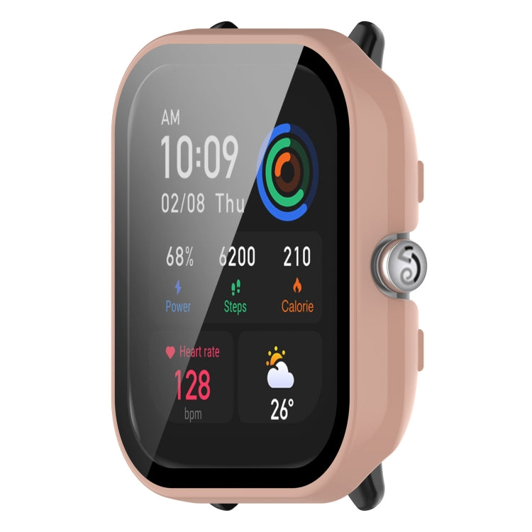 For Amazfit GTS4 Mini PC+ Toughened Film Fully Enclosed Protective Watch Case