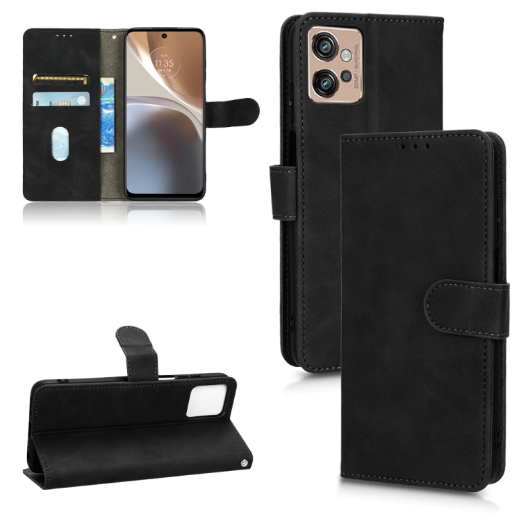 For Motorola Moto G32 Skin Feel Magnetic Flip Leather Phone Case