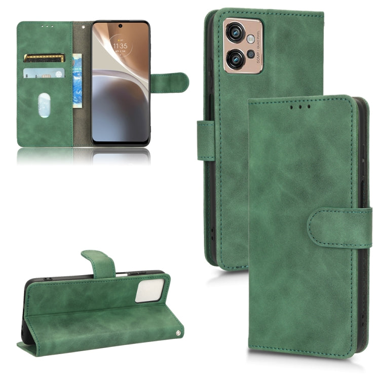 For Motorola Moto G32 Skin Feel Magnetic Flip Leather Phone Case
