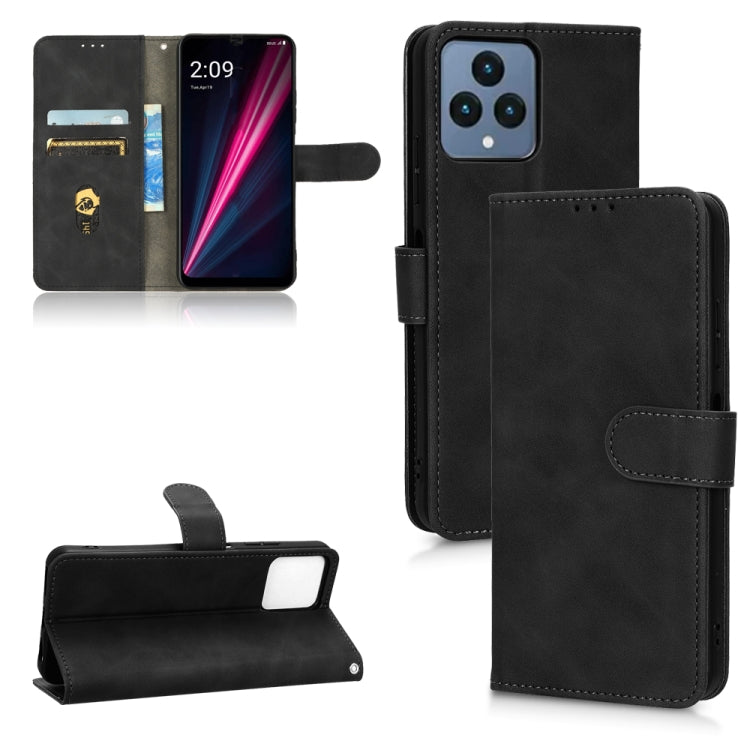 For T-Mobile Revvl 6 5G Skin Feel Magnetic Flip Leather Phone Case