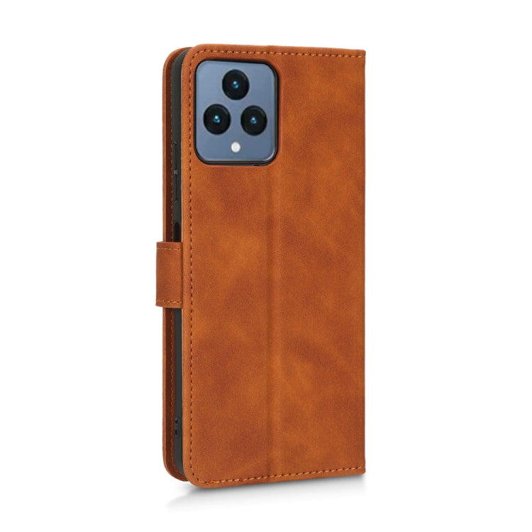 For T-Mobile Revvl 6 5G Skin Feel Magnetic Flip Leather Phone Case