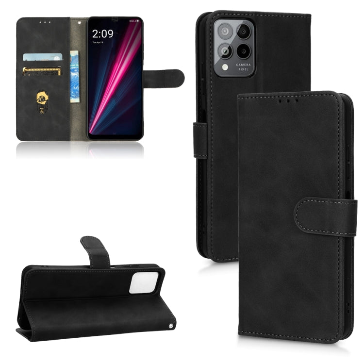 For T-Mobile Revvl 6 Pro 5G Skin Feel Magnetic Flip Leather Phone Case