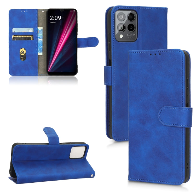 For T-Mobile Revvl 6 Pro 5G Skin Feel Magnetic Flip Leather Phone Case