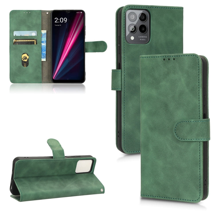 For T-Mobile Revvl 6 Pro 5G Skin Feel Magnetic Flip Leather Phone Case