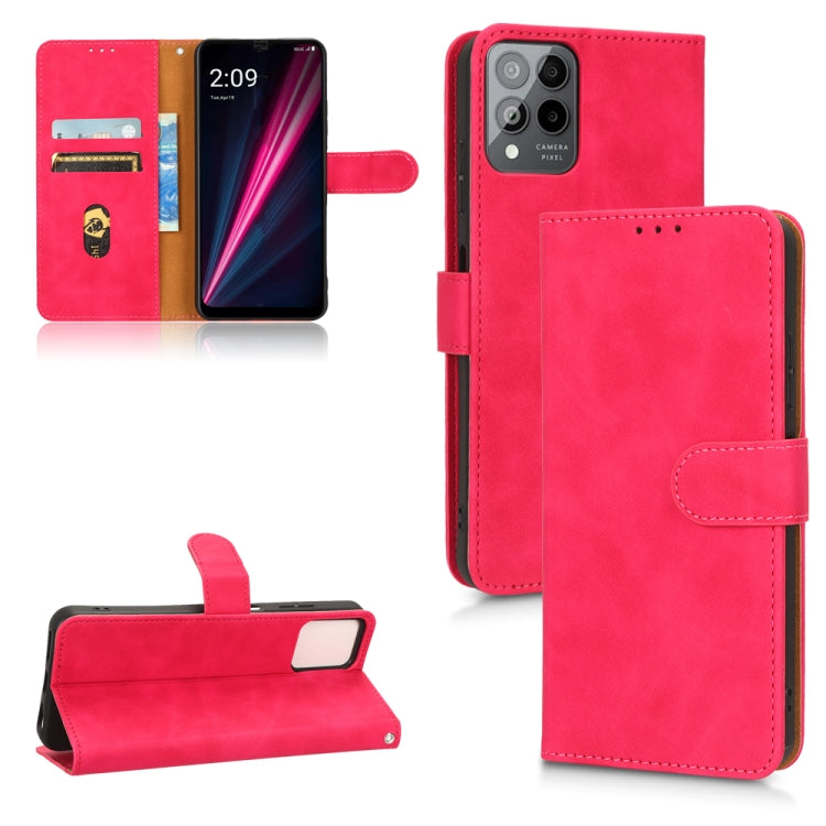 For T-Mobile Revvl 6 Pro 5G Skin Feel Magnetic Flip Leather Phone Case