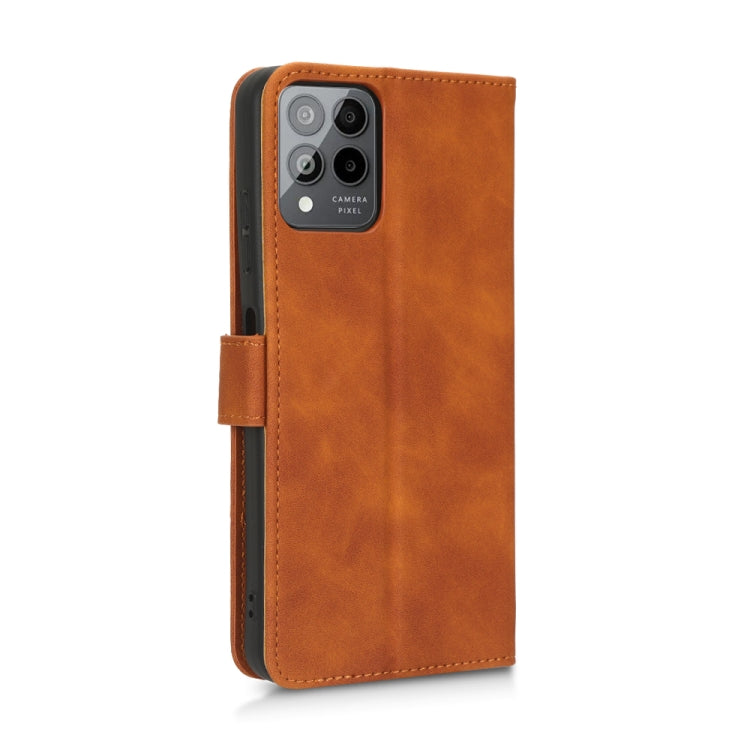 For T-Mobile Revvl 6 Pro 5G Skin Feel Magnetic Flip Leather Phone Case