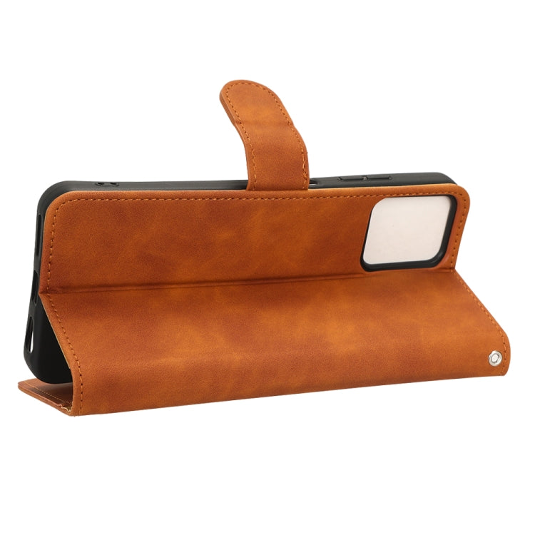 For T-Mobile Revvl 6 Pro 5G Skin Feel Magnetic Flip Leather Phone Case