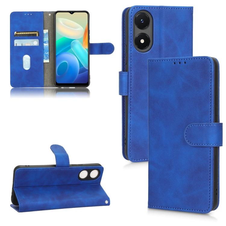 For vivo Y02s Skin Feel Magnetic Flip Leather Phone Case
