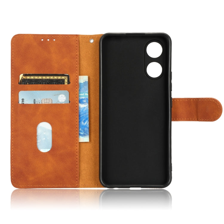 For vivo Y02s Skin Feel Magnetic Flip Leather Phone Case