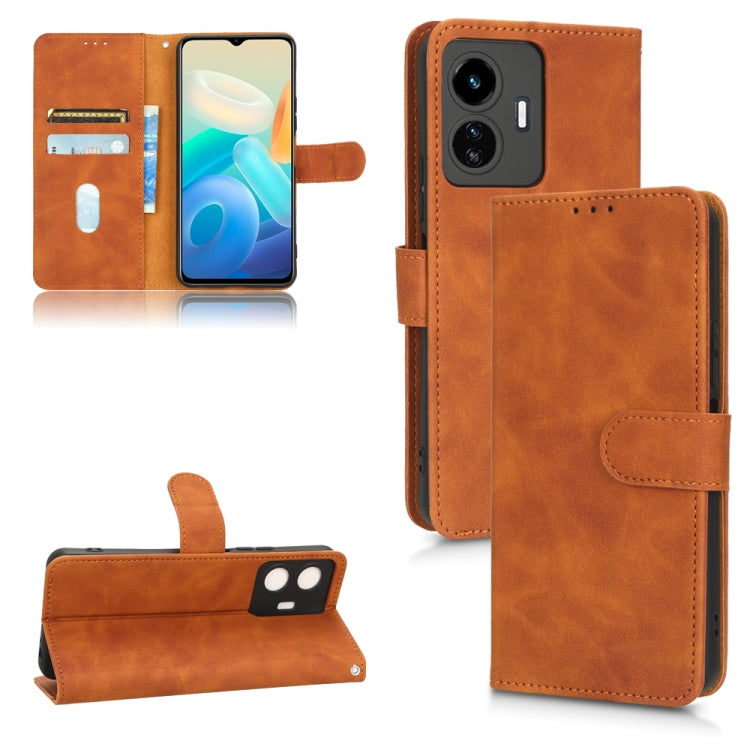 For vivo Y77 Global Skin Feel Magnetic Flip Leather Phone Case