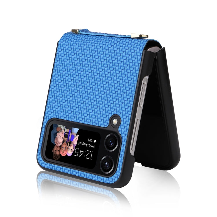 For Samsung Galaxy Z Flip4 5G Straw Mat Texture Lanyard Phone Case
