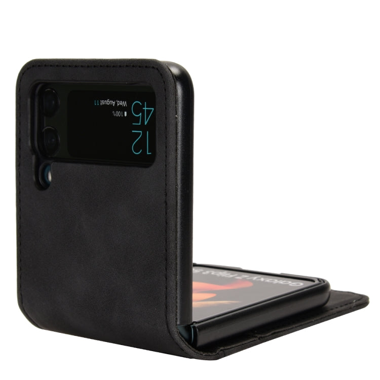For Samsung Galaxy Z Flip3 5G Skin-feeling Half-split External Card Slot Folding Phone Case