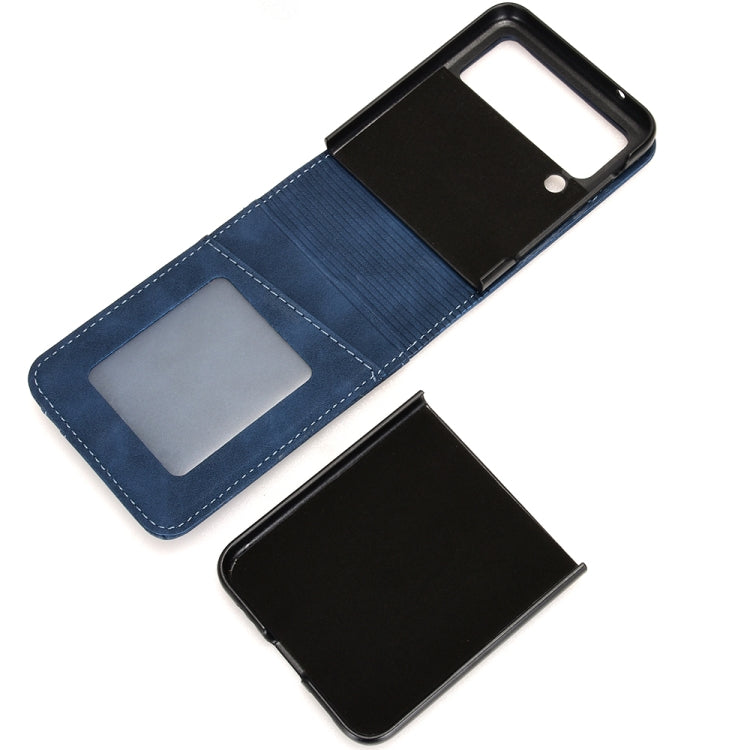For Samsung Galaxy Z Flip3 5G Skin-feeling Half-split External Card Slot Folding Phone Case