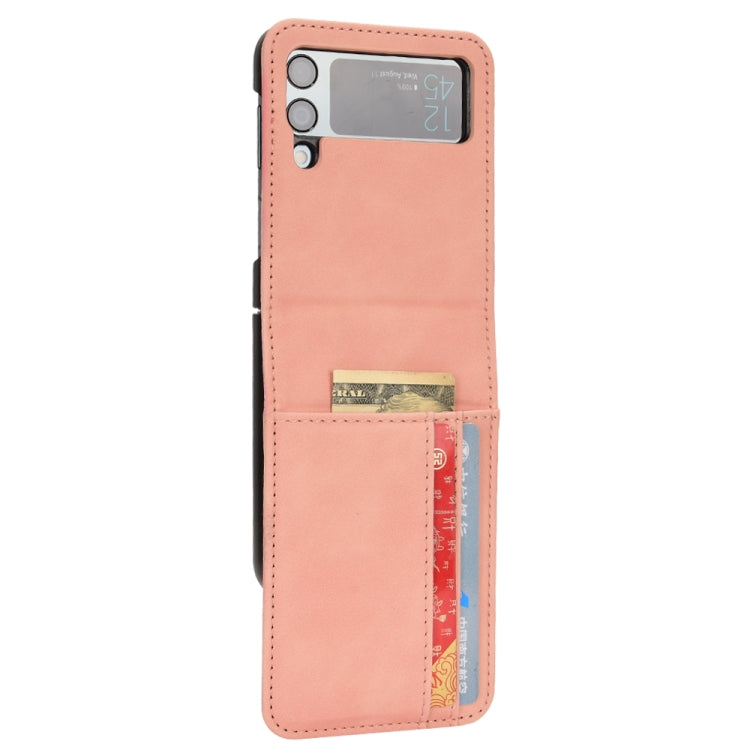 For Samsung Galaxy Z Flip4 5G Skin-feeling Half-split External Card Slot Folding Phone Case