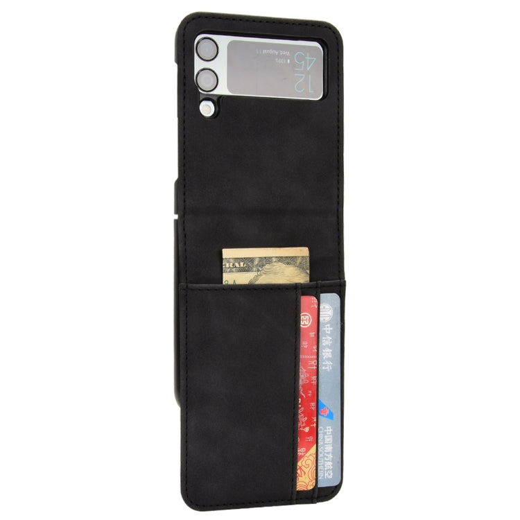 For Samsung Galaxy Z Flip4 5G Skin-feeling Half-split External Card Slot Folding Phone Case
