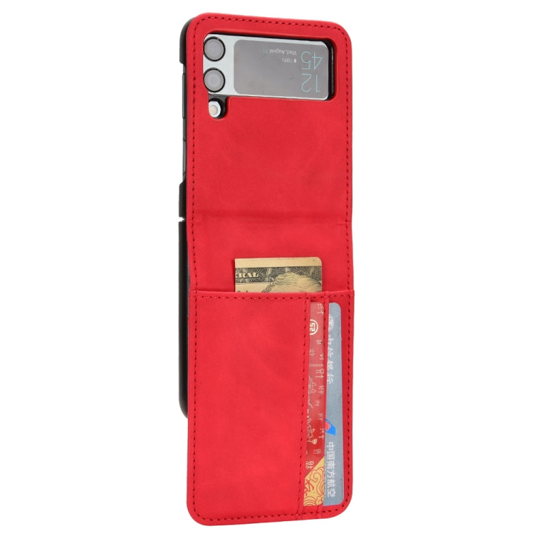 For Samsung Galaxy Z Flip4 5G Skin-feeling Half-split External Card Slot Folding Phone Case