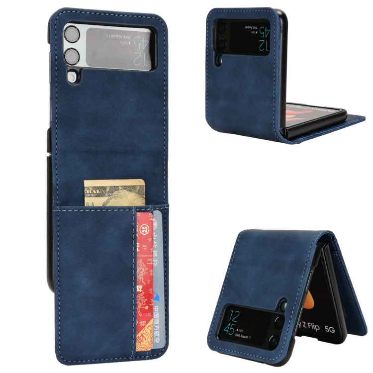 For Samsung Galaxy Z Flip4 5G Skin-feeling Half-split External Card Slot Folding Phone Case