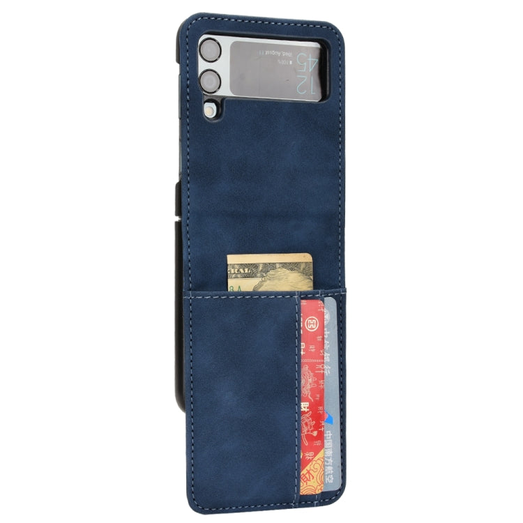 For Samsung Galaxy Z Flip4 5G Skin-feeling Half-split External Card Slot Folding Phone Case