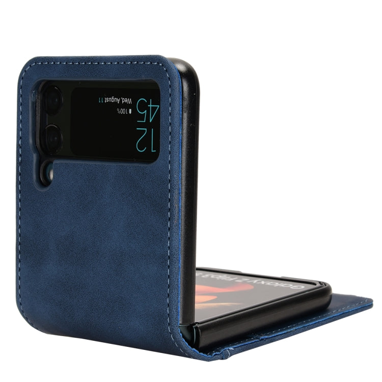 For Samsung Galaxy Z Flip4 5G Skin-feeling Half-split External Card Slot Folding Phone Case