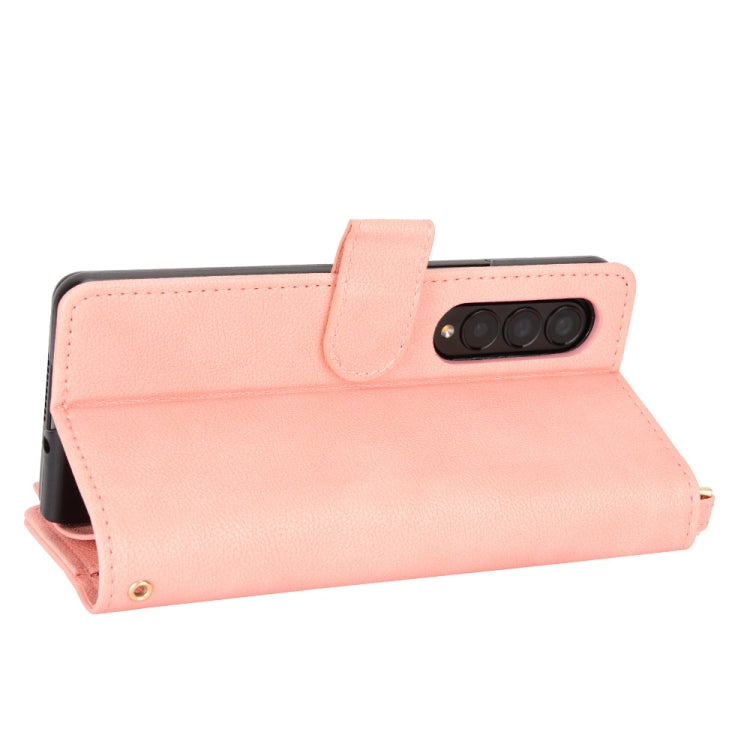 For Samsung Galaxy Z Fold4 5G Litchi Texture Zipper Leather Phone Case