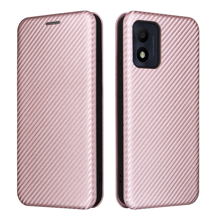 For Alcatel 1B 2022 Carbon Fiber Texture Flip Leather Phone Case
