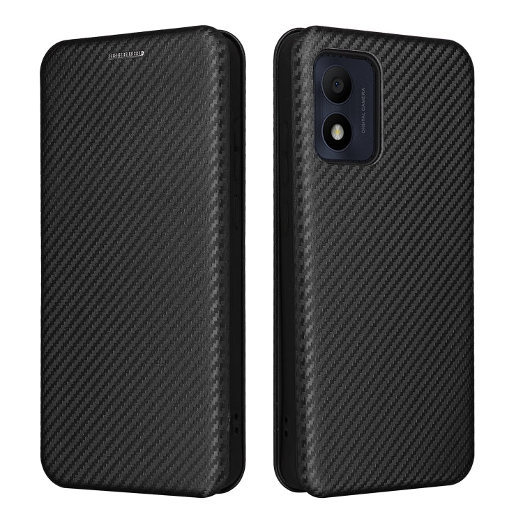 For Alcatel 1B 2022 Carbon Fiber Texture Flip Leather Phone Case