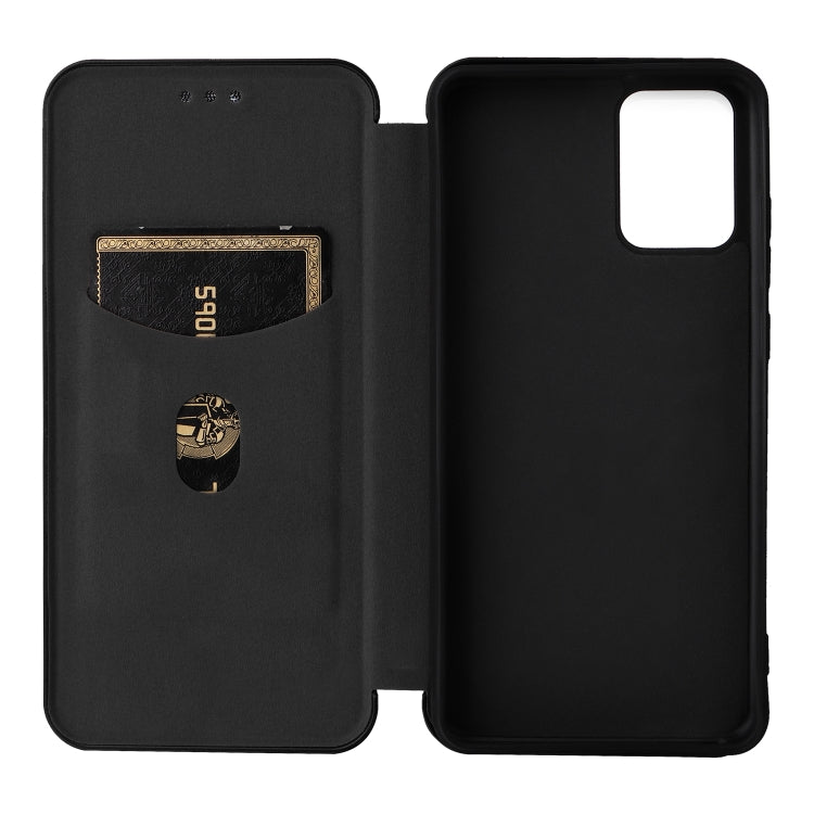 For Alcatel 1B 2022 Carbon Fiber Texture Flip Leather Phone Case