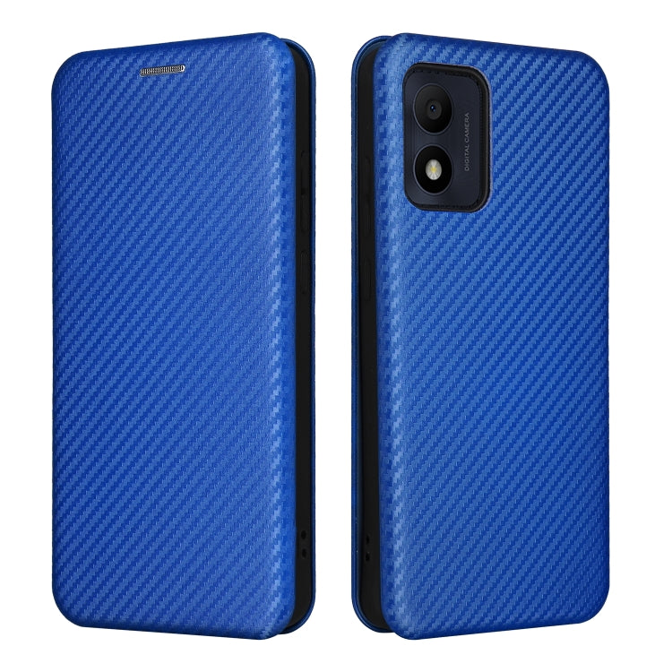 For Alcatel 1B 2022 Carbon Fiber Texture Flip Leather Phone Case