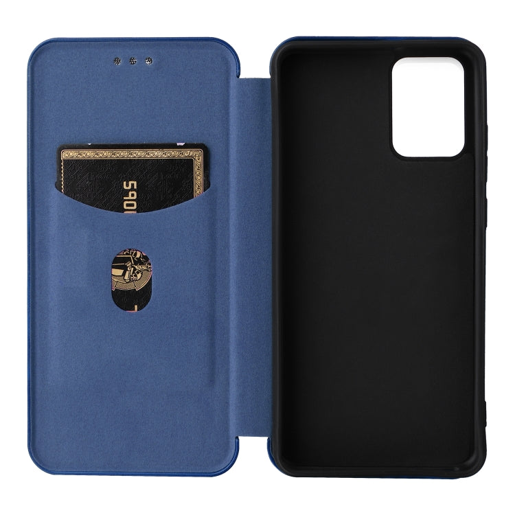 For Alcatel 1B 2022 Carbon Fiber Texture Flip Leather Phone Case