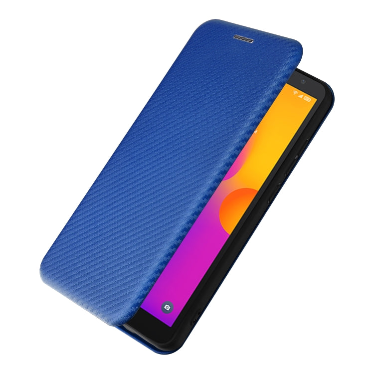 For Alcatel 1B 2022 Carbon Fiber Texture Flip Leather Phone Case